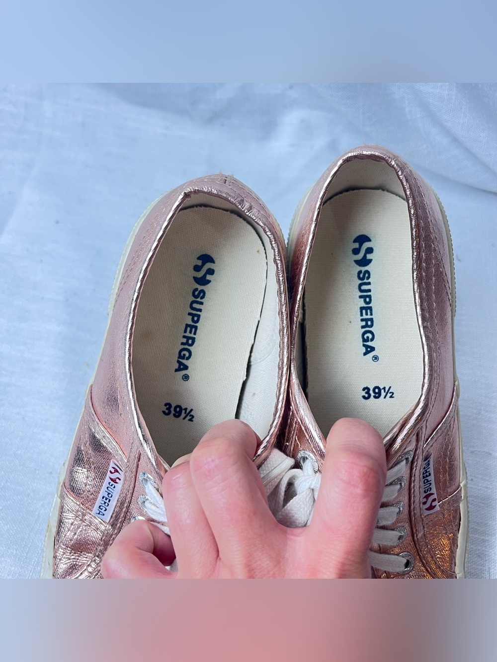 Superga Metallic Rose Gold Sneakers Women’s 9.5 (EU 39.5) - Picture 3 of 6